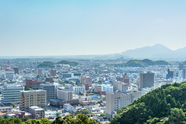 米子市内を臨む